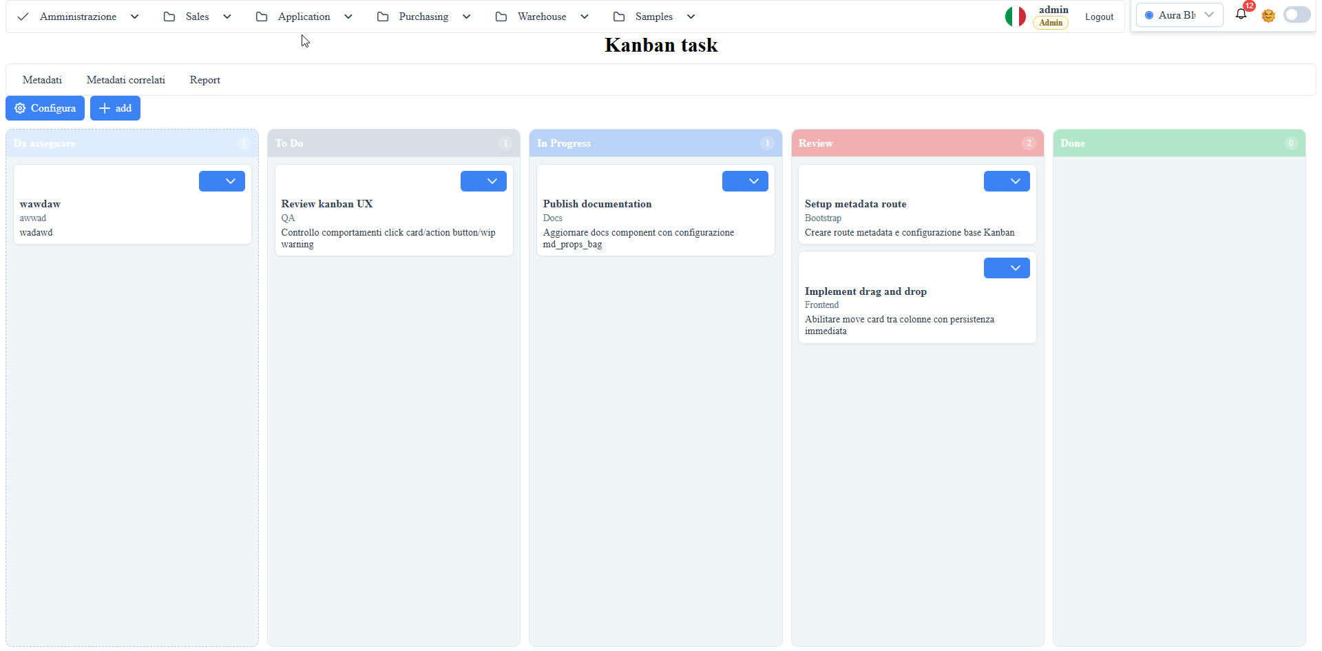 Bacheca Kanban