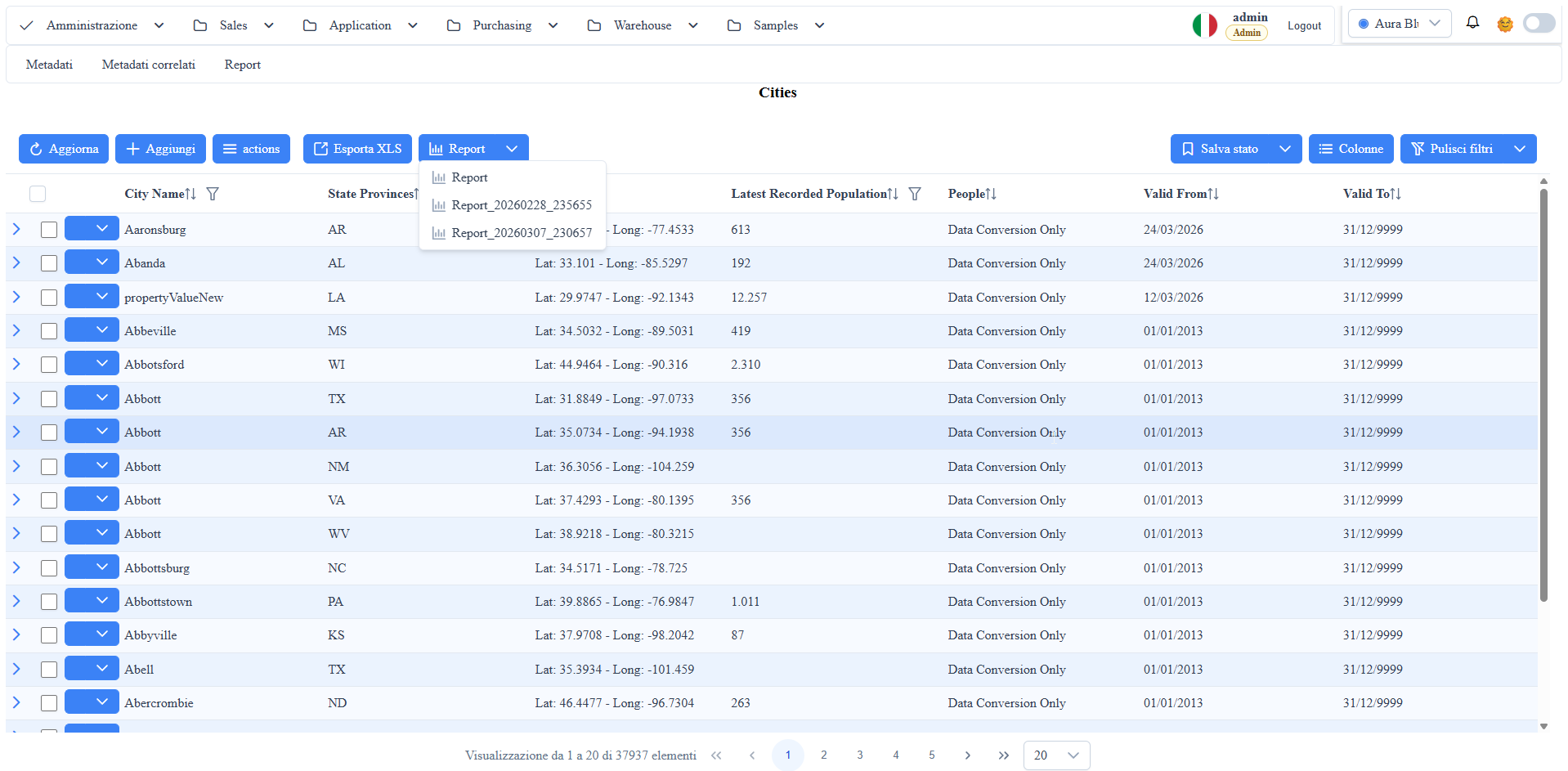 reporting / report viewer main