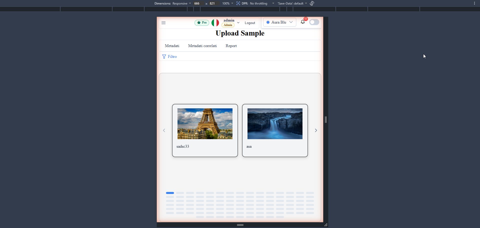 Carousel mobile — Upload Sample