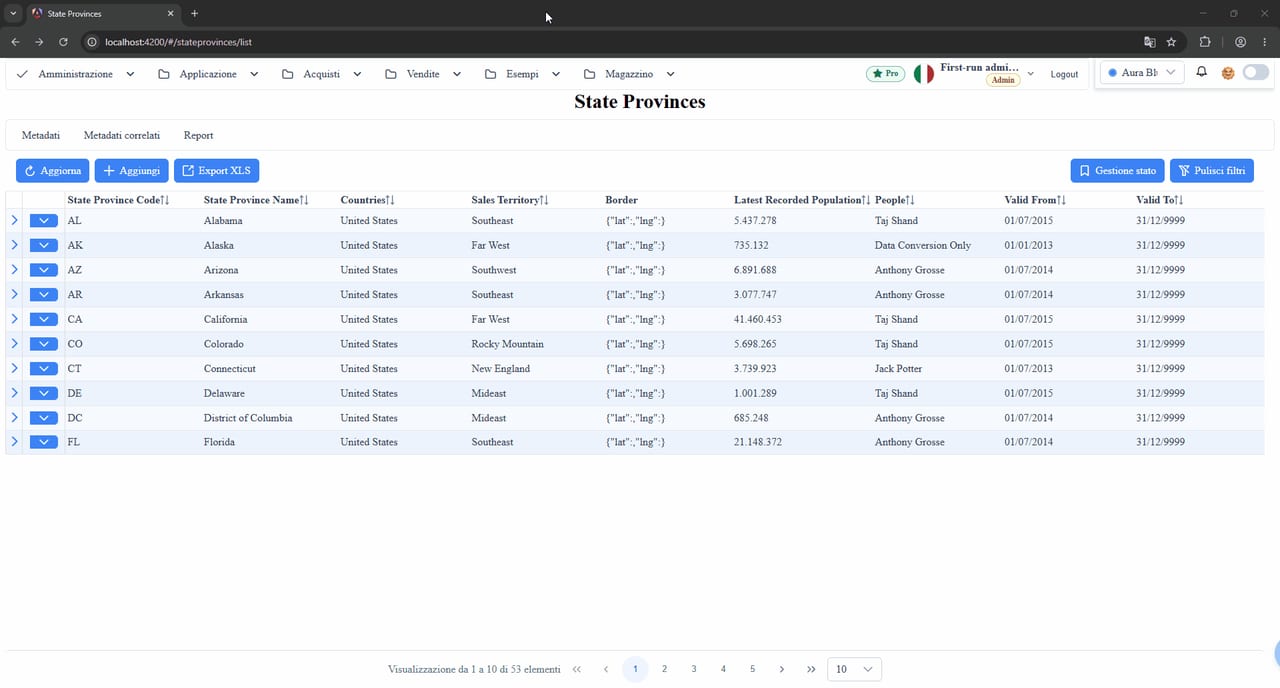 rag-chatbot-tools / propose_row_action demo — per-row Generate PDF button