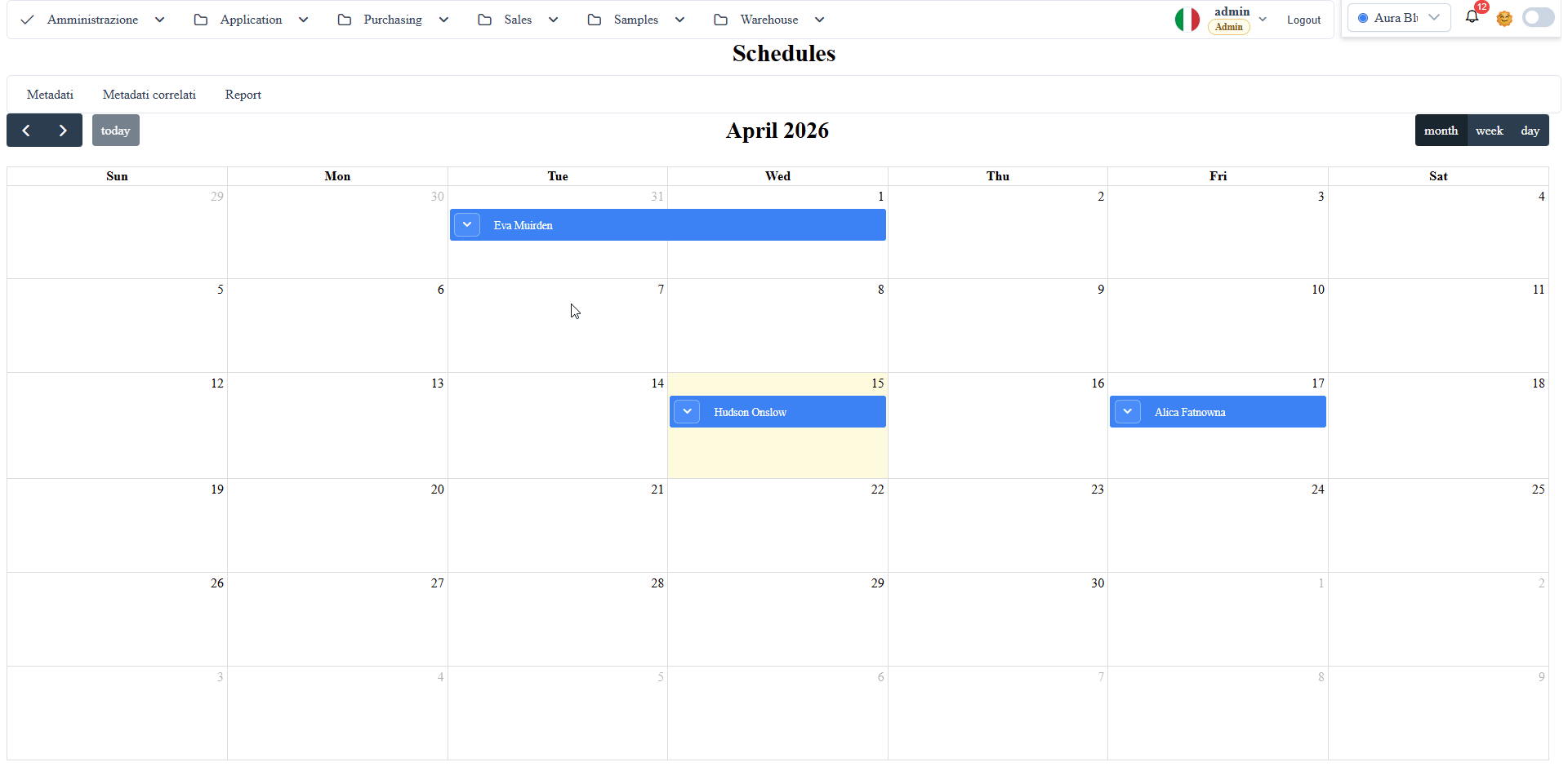 Scheduler in azione